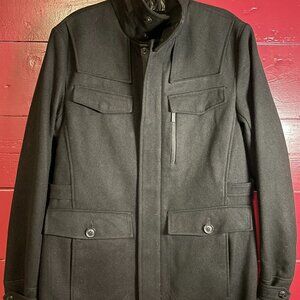 Hawke & Co. Black Men's Wool Pea Coat S